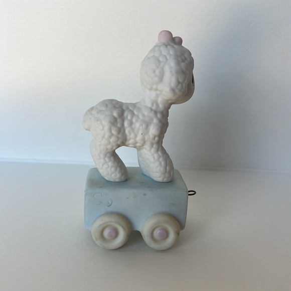 Precious Moments Happy Birthday Little Lamb Age 1 Train Figurine 1985 - Picture 3 of 5
